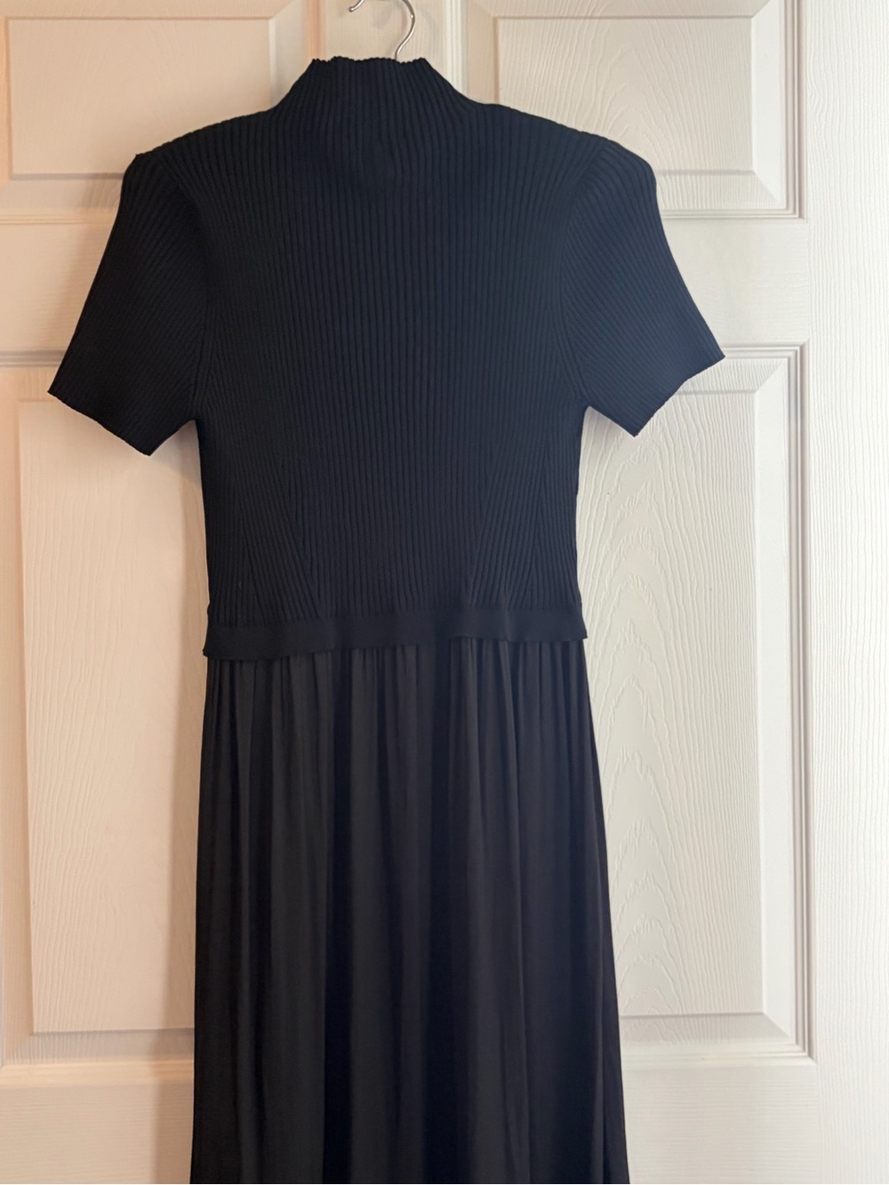 Rachel Zoe Black Ribbed-Top Maxi Dress